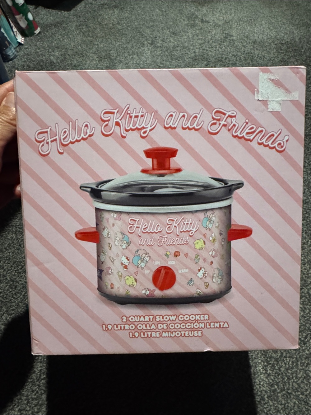 Hello Kitty Pink Slow Cooker with Red Accents